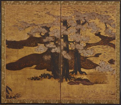 Blossoming cherry trees by Unbekannt Unbekannt